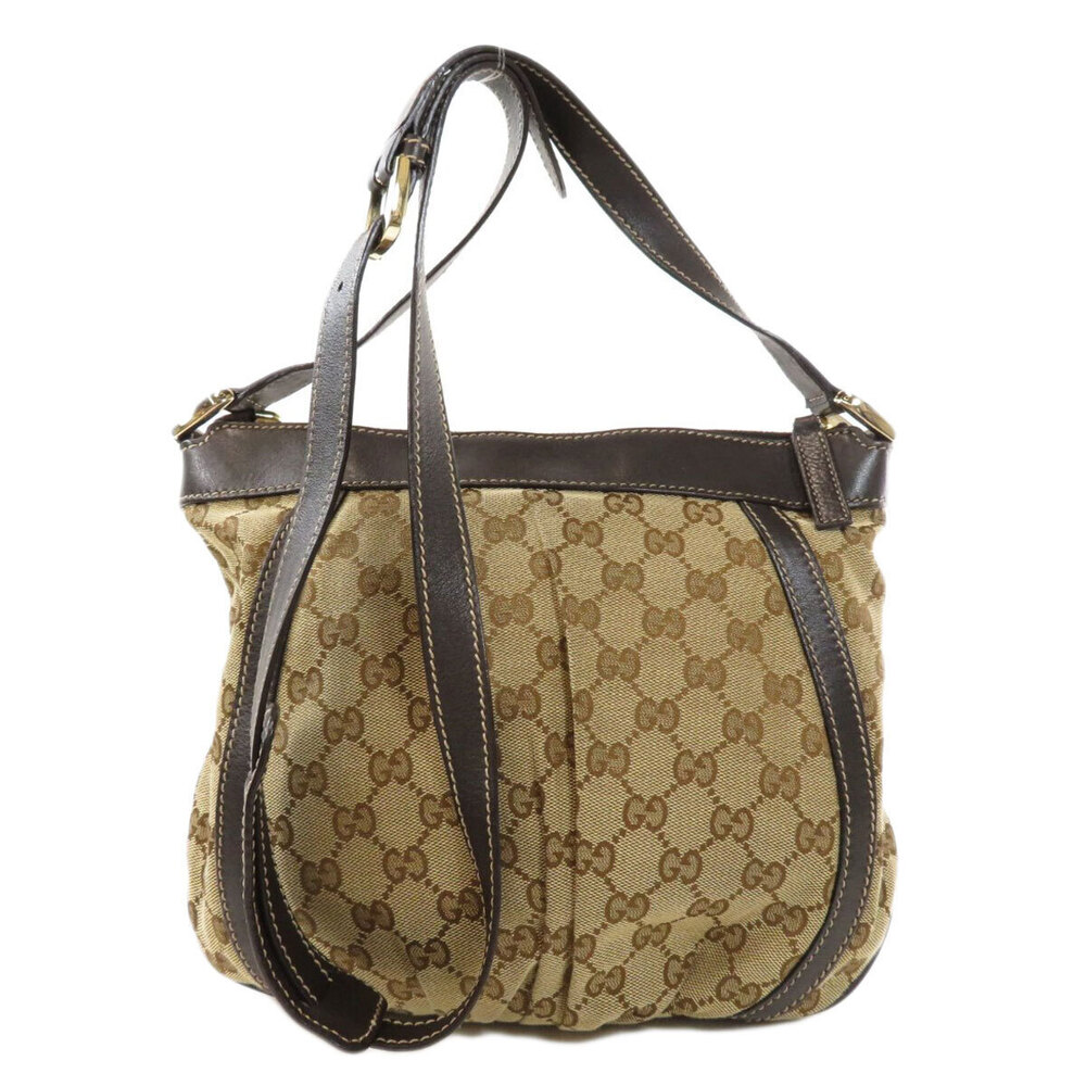 Gucci Crossbody Bag Ring Abbey signature Canvas brown GG D Brown
